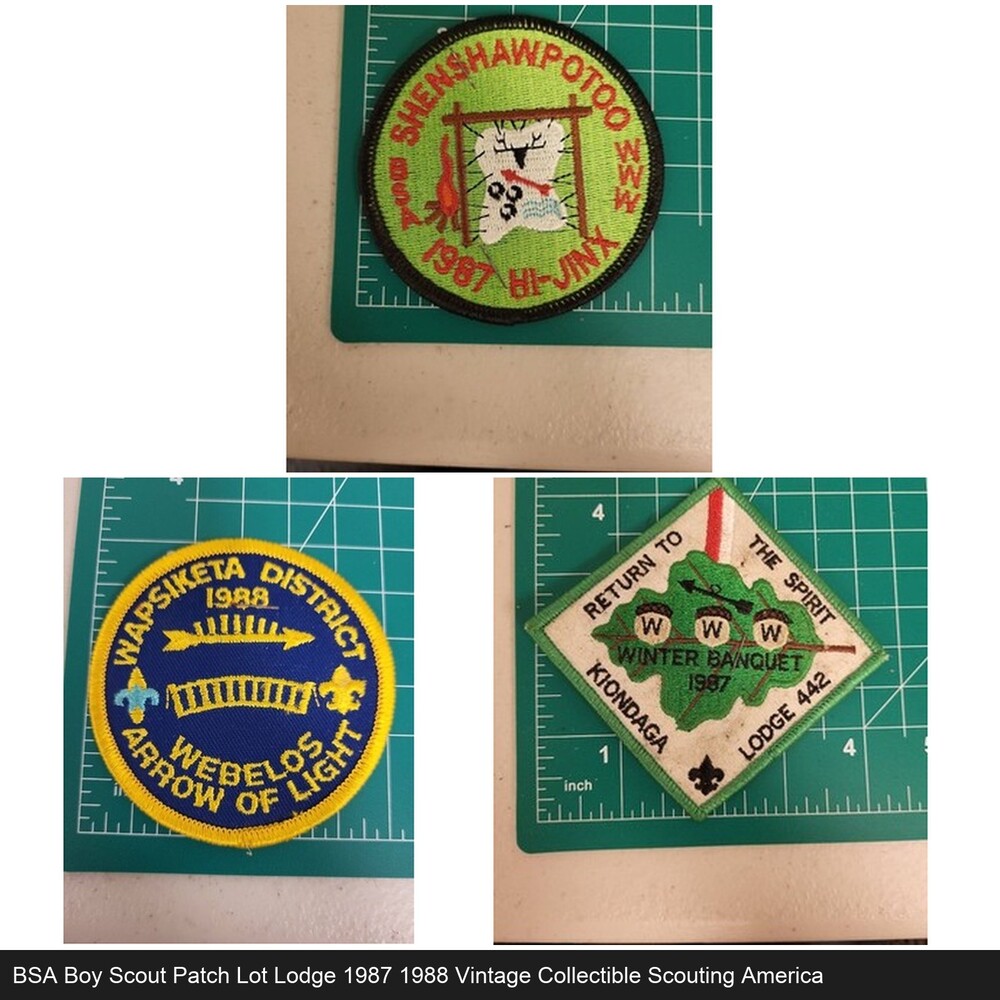 BSA Boy Scout Patch Lot Lodge 1987 1988 Vintage Collectible Scouting America